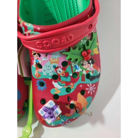 Disney Parks 2023 Christmas Holiday Gifts Presents Mickey Clogs Crocs Sz M9/W11 - Picture 2 of 6